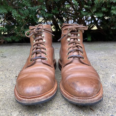 View photo of Grant Stone Diesel Boot in Horween Dune Chromexcel