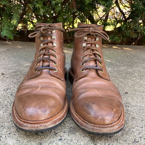 View photo of Grant Stone Diesel Boot in Horween Dune Chromexcel