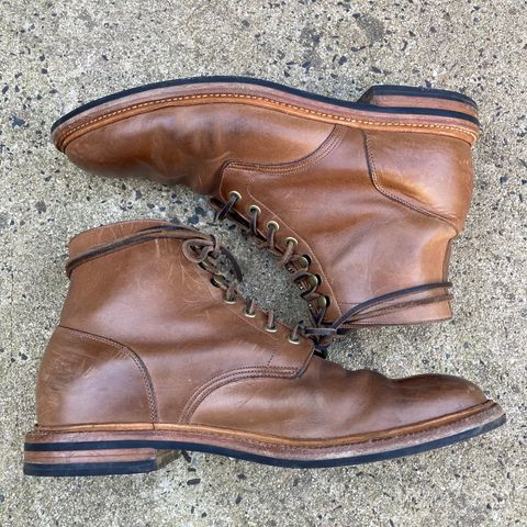 View photo of Grant Stone Diesel Boot in Horween Dune Chromexcel