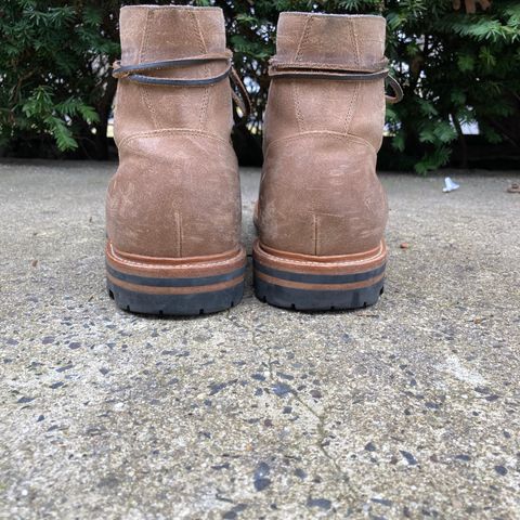 View photo of Grant Stone Diesel Boot in C.F. Stead Natural Waxy Commander Suede