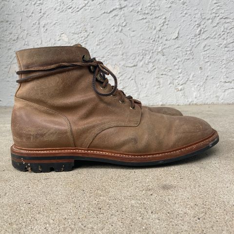 View photo of Grant Stone Diesel Boot in C.F. Stead Natural Waxy Commander Suede