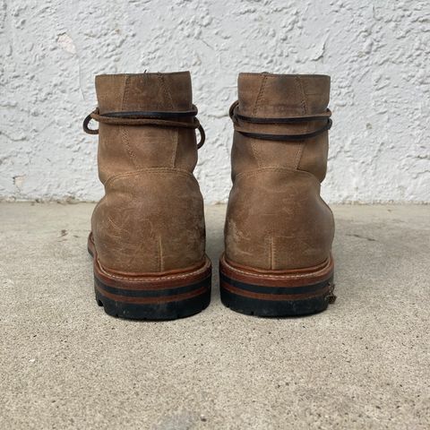 View photo of Grant Stone Diesel Boot in C.F. Stead Natural Waxy Commander Suede