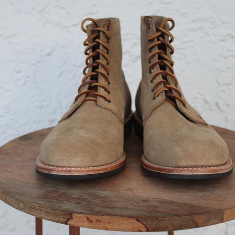 Oak Street Bootmakers Trench Boot in Horween Natural Chromexcel Roughout