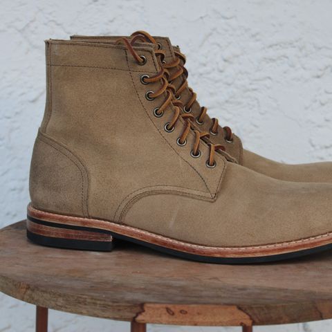 Oak Street Bootmakers Trench Boot in Horween Natural Chromexcel Roughout