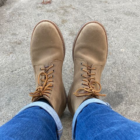 Oak Street Bootmakers Trench Boot in Horween Natural Chromexcel Roughout