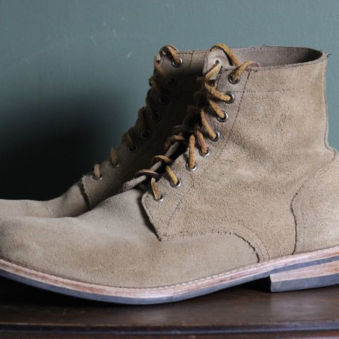 Oak Street Bootmakers Trench Boot in Horween Natural Chromexcel Roughout
