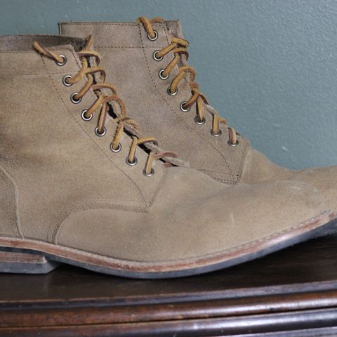 Oak Street Bootmakers Trench Boot in Horween Natural Chromexcel Roughout