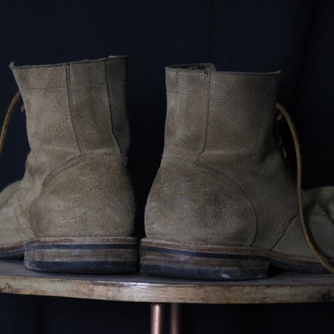 View photo of Oak Street Bootmakers Trench Boot in Horween Natural Chromexcel Roughout