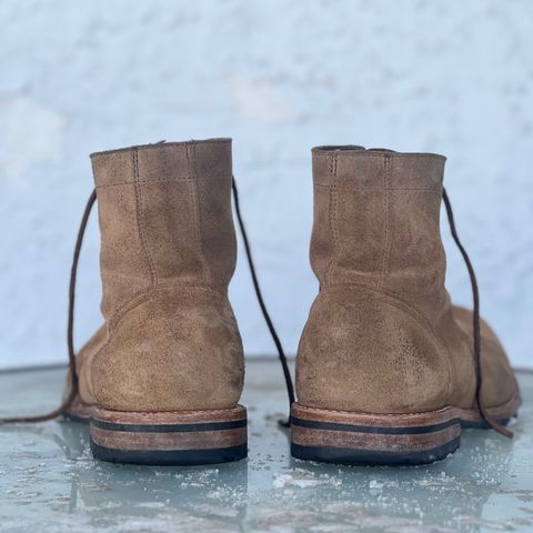 View photo of Oak Street Bootmakers Trench Boot in Horween Natural Chromexcel Roughout