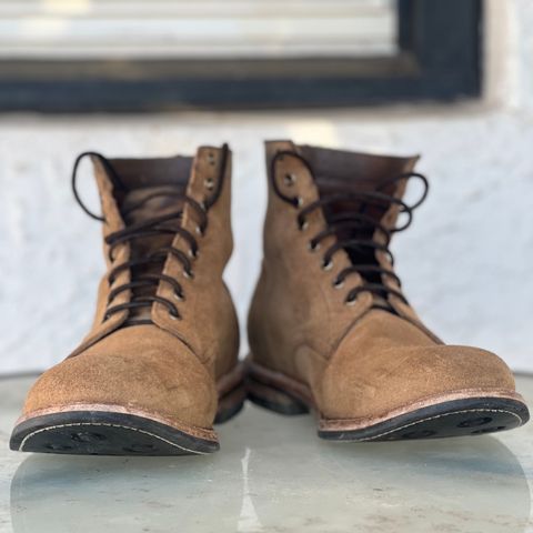 Oak Street Bootmakers Trench Boot in Horween Natural Chromexcel Roughout