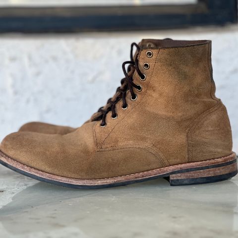 Oak Street Bootmakers Trench Boot in Horween Natural Chromexcel Roughout