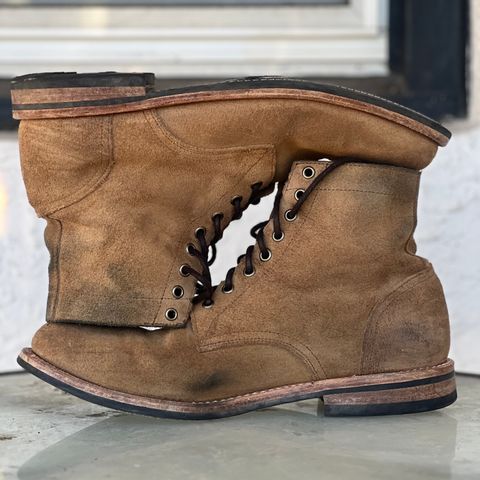 Oak Street Bootmakers Trench Boot in Horween Natural Chromexcel Roughout