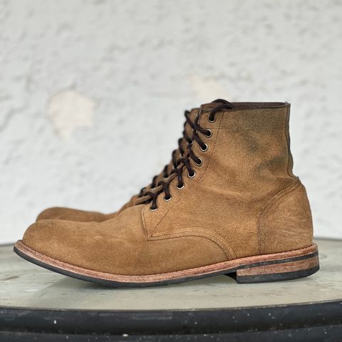 Oak Street Bootmakers Trench Boot in Horween Natural Chromexcel Roughout