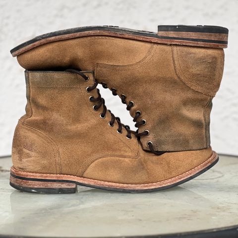 Oak Street Bootmakers Trench Boot in Horween Natural Chromexcel Roughout