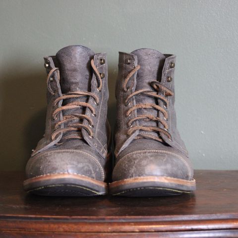 View photo of Truman Cap Toe Boot in C. F. Stead Smokey Gray Waxy Mohawk