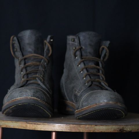 Search result thumbnail of Truman Cap Toe Boot in C. F. Stead Smokey Gray Waxy Mohawk