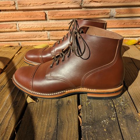 Viberg Boondocker in Horween Pigment Brown Workshoe Butt