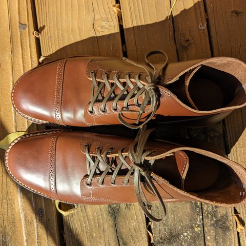 Viberg Boondocker in Horween Pigment Brown Workshoe Butt