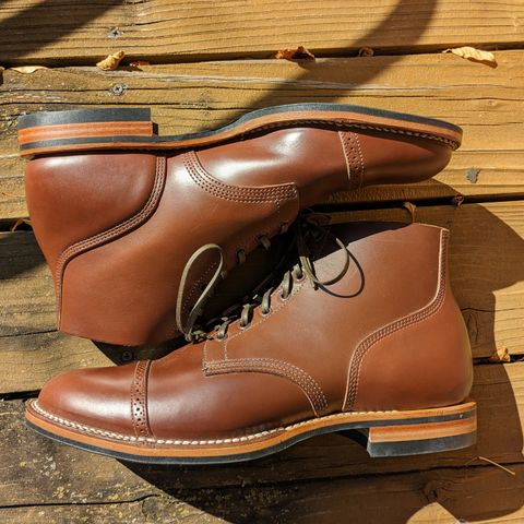 Viberg Boondocker in Horween Pigment Brown Workshoe Butt