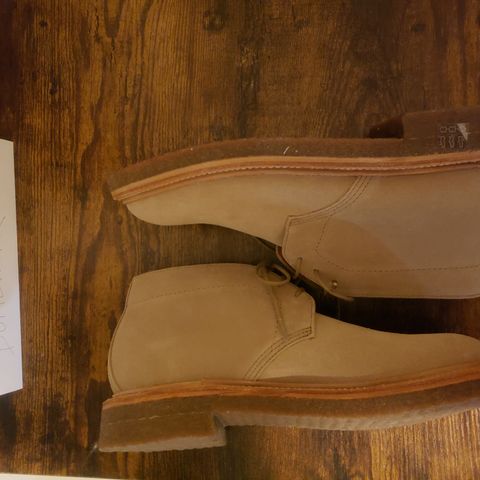 View photo of Grant Stone Unlisted Model in C.F. Stead Tan Repello Calf Suede