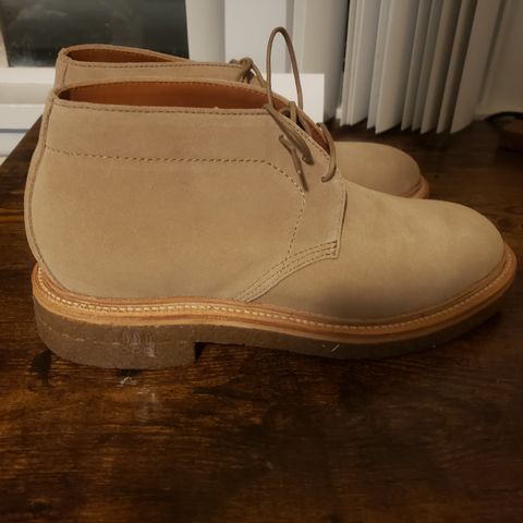 View photo of Grant Stone Unlisted Model in C.F. Stead Tan Repello Calf Suede