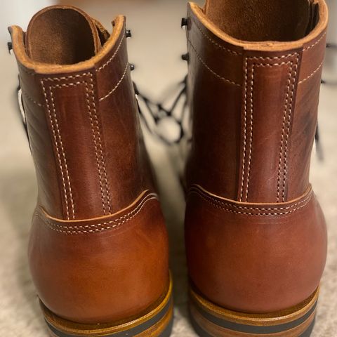 Truman Cap Toe Boot in Gallun leathers Cognac Horse Rump