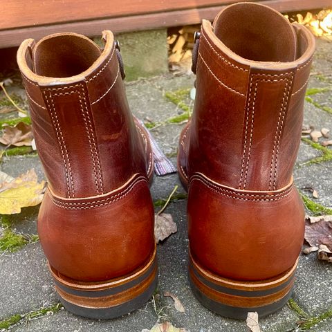 View photo of Truman Cap Toe Boot in Gallun leathers Cognac Horse Rump