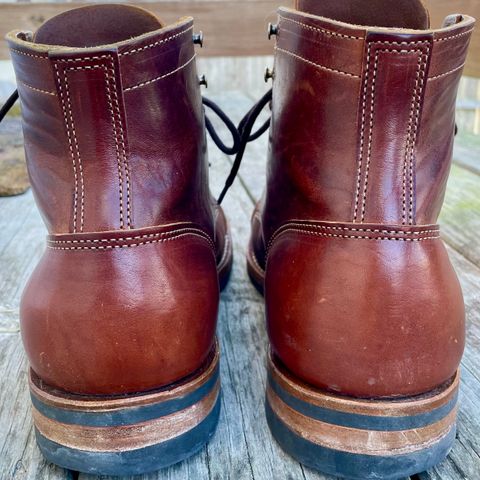 View photo of Truman Cap Toe Boot in Gallun leathers Cognac Horse Rump