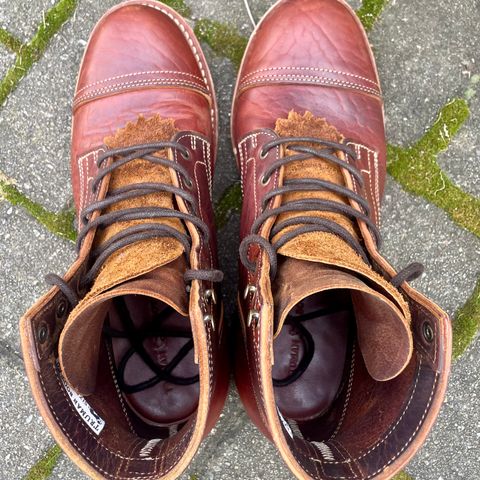 View photo of Truman Cap Toe Boot in Gallun leathers Cognac Horse Rump