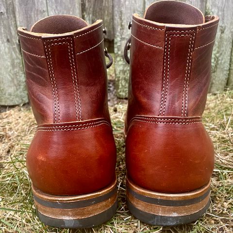 View photo of Truman Cap Toe Boot in Gallun leathers Cognac Horse Rump