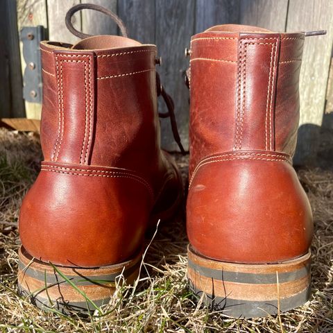 Truman Cap Toe Boot in Gallun leathers Cognac Horse Rump