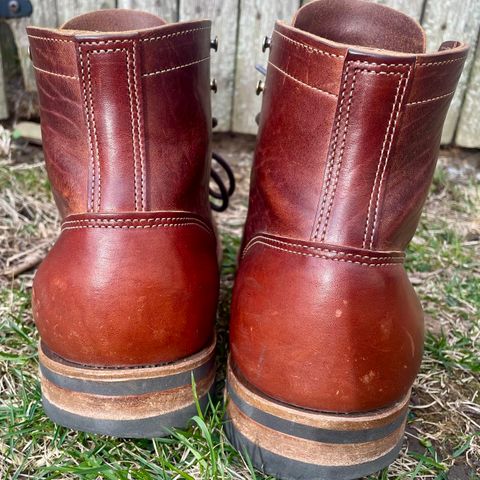 Truman Cap Toe Boot in Gallun leathers Cognac Horse Rump