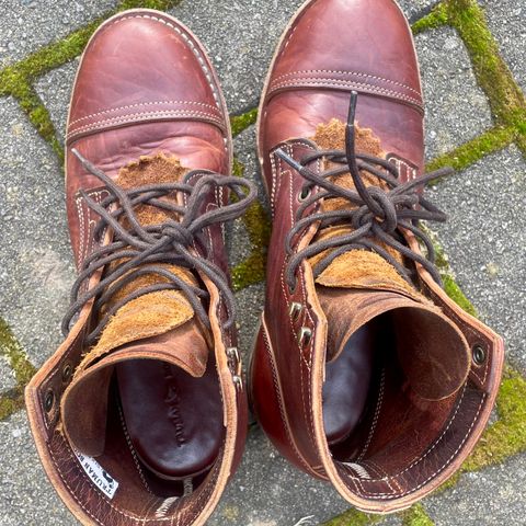 Truman Cap Toe Boot in Gallun leathers Cognac Horse Rump