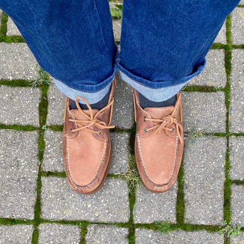 Sebago Schooner in Brown Tan Crazy Horse