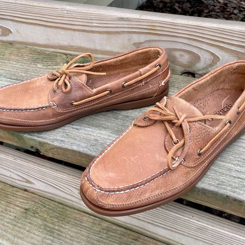 Sebago Schooner in Brown Tan Crazy Horse