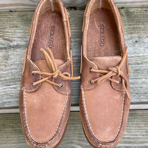 Sebago Schooner in Brown Tan Crazy Horse