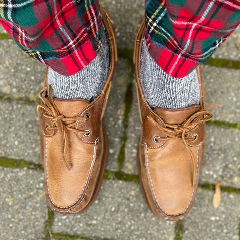 Sebago Schooner in Brown Tan Crazy Horse
