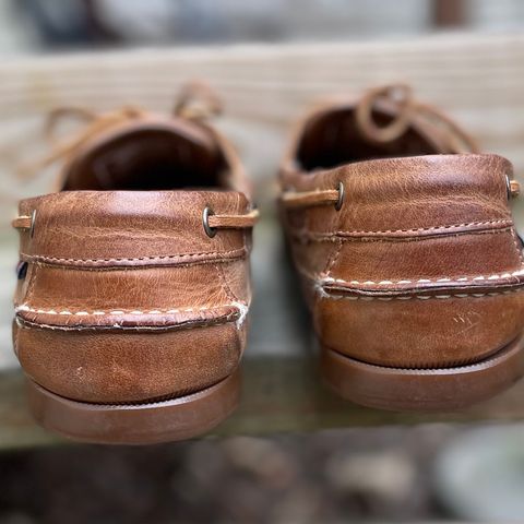 Sebago Schooner in Brown Tan Crazy Horse