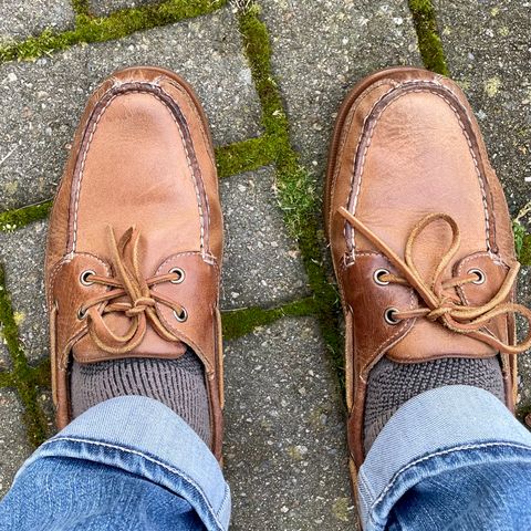Sebago Schooner in Brown Tan Crazy Horse