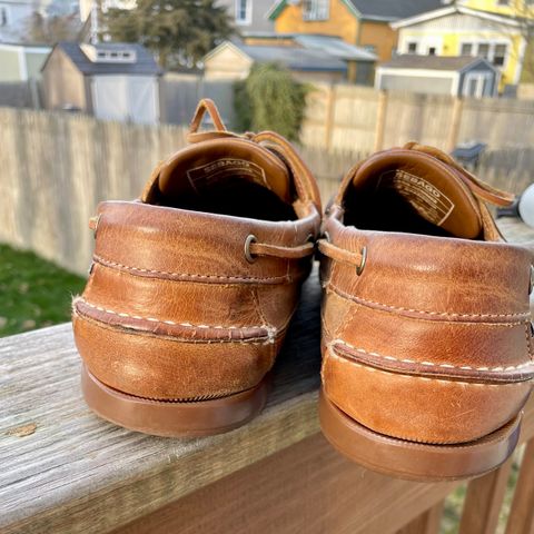 Sebago Schooner in Brown Tan Crazy Horse