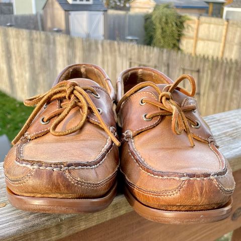 Sebago Schooner in Brown Tan Crazy Horse