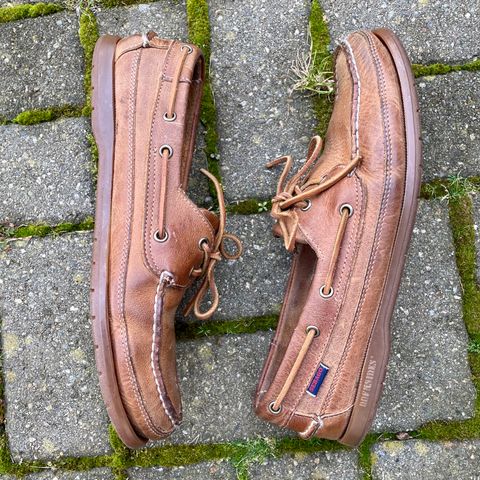Sebago Schooner in Brown Tan Crazy Horse