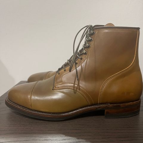 View photo of Viberg Halkett in Horween Calvados Shell Cordovan