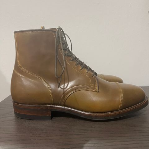 View photo of Viberg Halkett in Horween Calvados Shell Cordovan