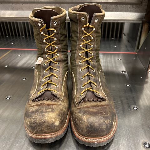 Hall's Safety Equipment Lace-To-Toe Lineman Boot in Brown Crazy Horse Oiled Leather