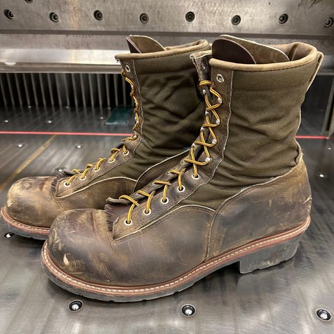 Hall's Safety Equipment Lace-To-Toe Lineman Boot in Brown Crazy Horse Oiled Leather