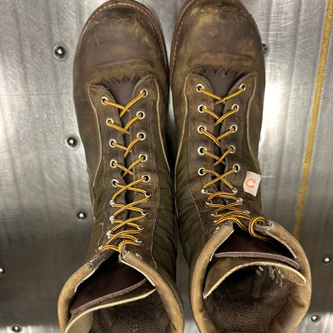 Hall's Safety Equipment Lace-To-Toe Lineman Boot in Brown Crazy Horse Oiled Leather