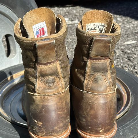 Hall's Safety Equipment Lace-To-Toe Lineman Boot in Brown Crazy Horse Oiled Leather