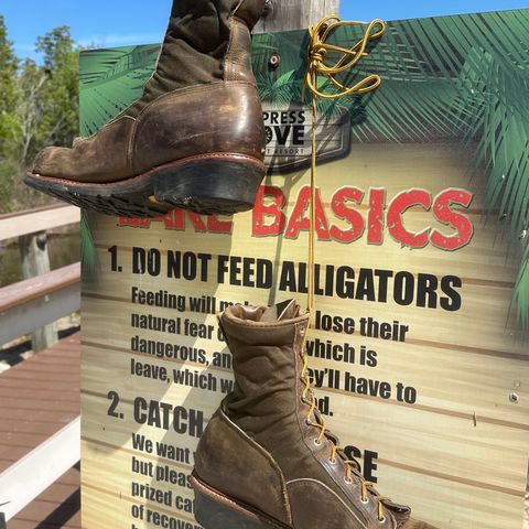Hall's Safety Equipment Lace-To-Toe Lineman Boot in Brown Crazy Horse Oiled Leather