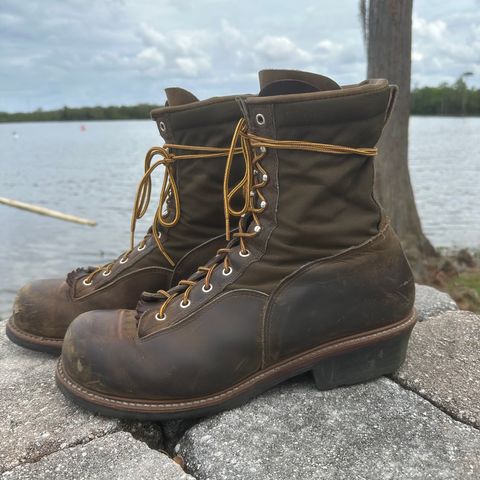 Hall's Safety Equipment Lace-To-Toe Lineman Boot in Brown Crazy Horse Oiled Leather